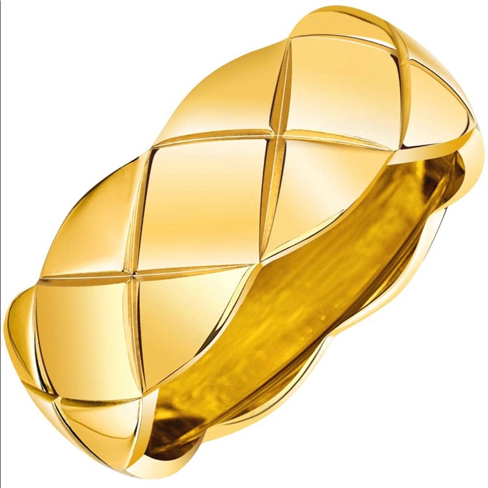 (Size 5) Gold Plated Statement Ring - image 2